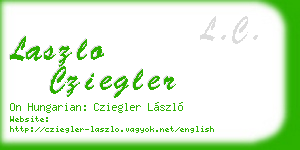 laszlo cziegler business card